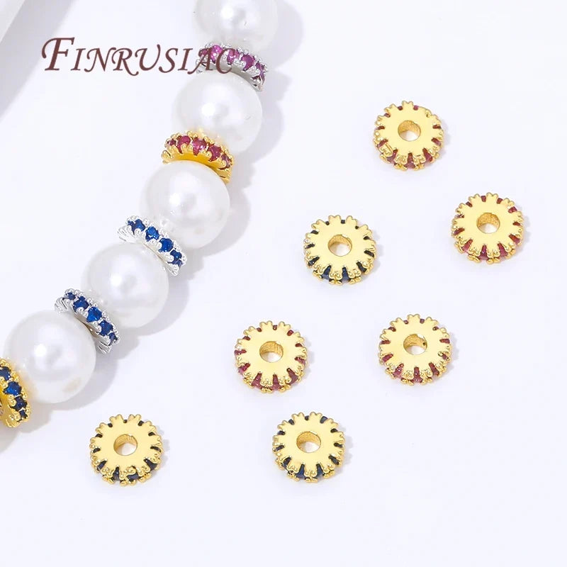 5mm 18K Gold Plated Brass Spacer Beads for Jewelry Making