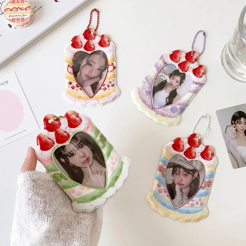 Strawberry PVC Photo Card Holder Sleeve – Cute Bag Charm