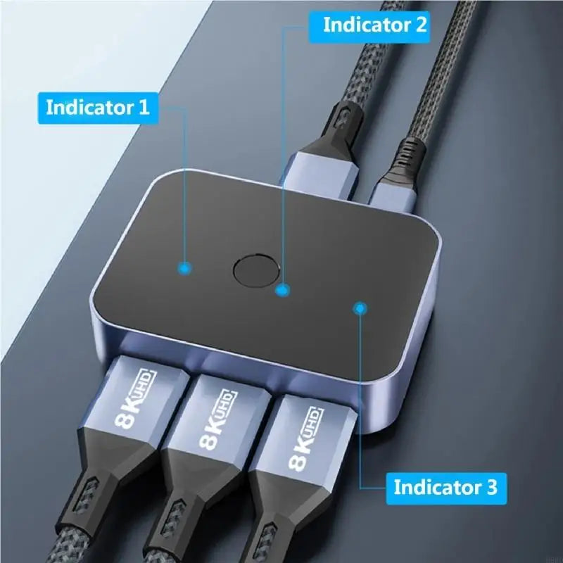 DisplayPort 8K60Hz Bidirectional Switcher – DP 1.4 1-In-3-Out