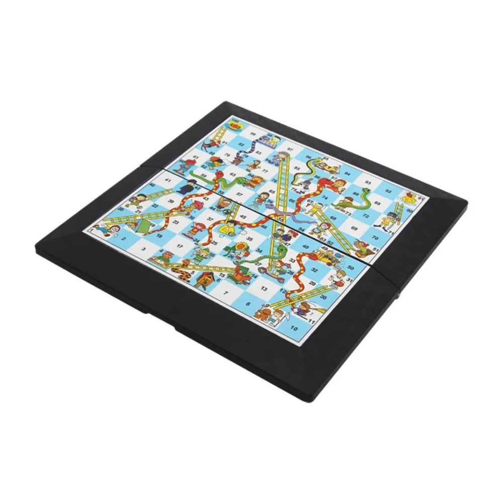 Foldable Ludo & Snake Board Game Set – Kids Family Toy