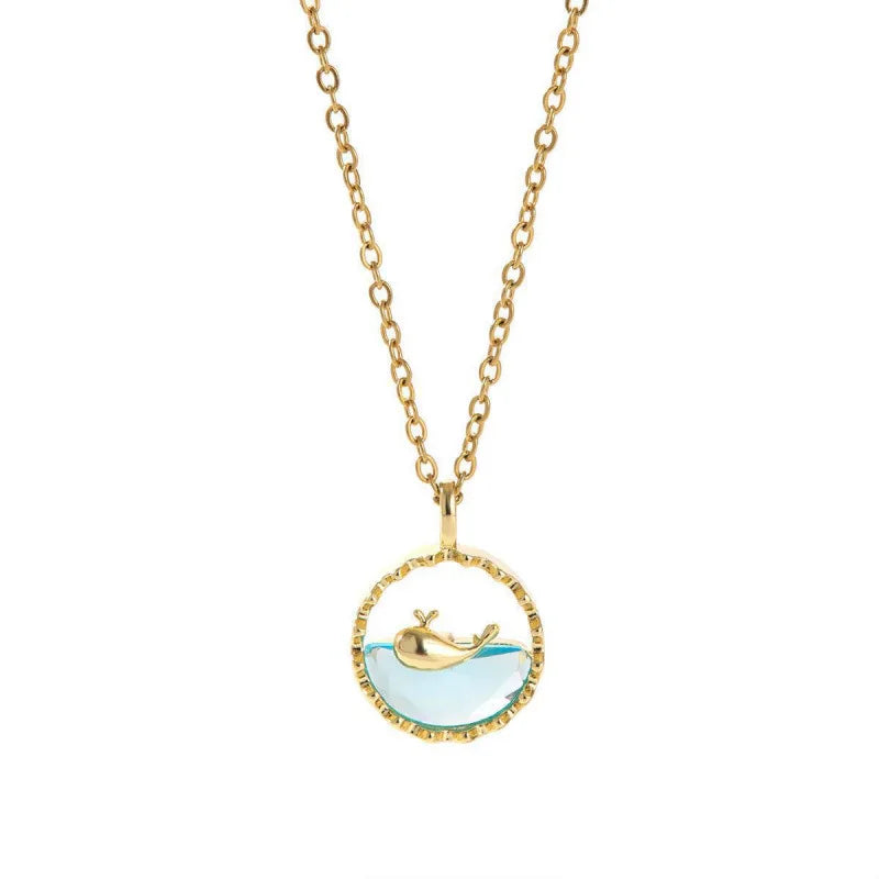Women's Heart Pendant Stainless Steel Clavicle Chain Necklace
