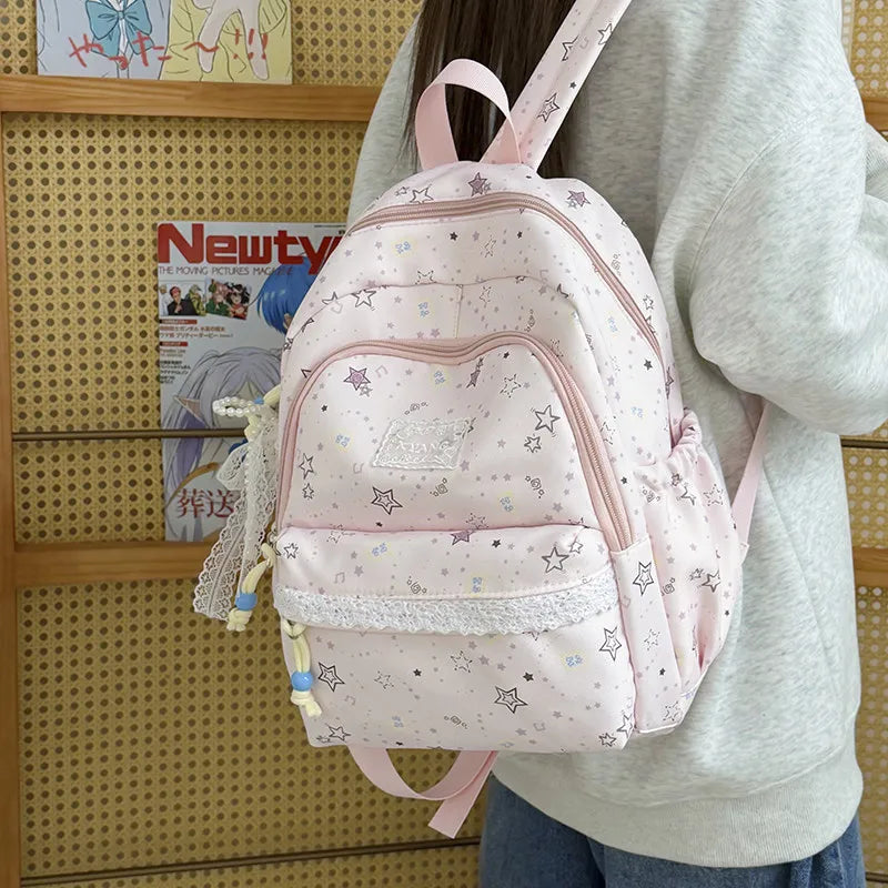 Japanese Starry Forest Backpack – Girls School & Travel Bag