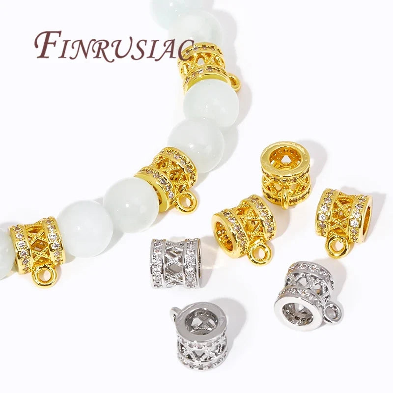 18K Gold Plated Zircon Pendant Bail Connectors | DIY Jewelry