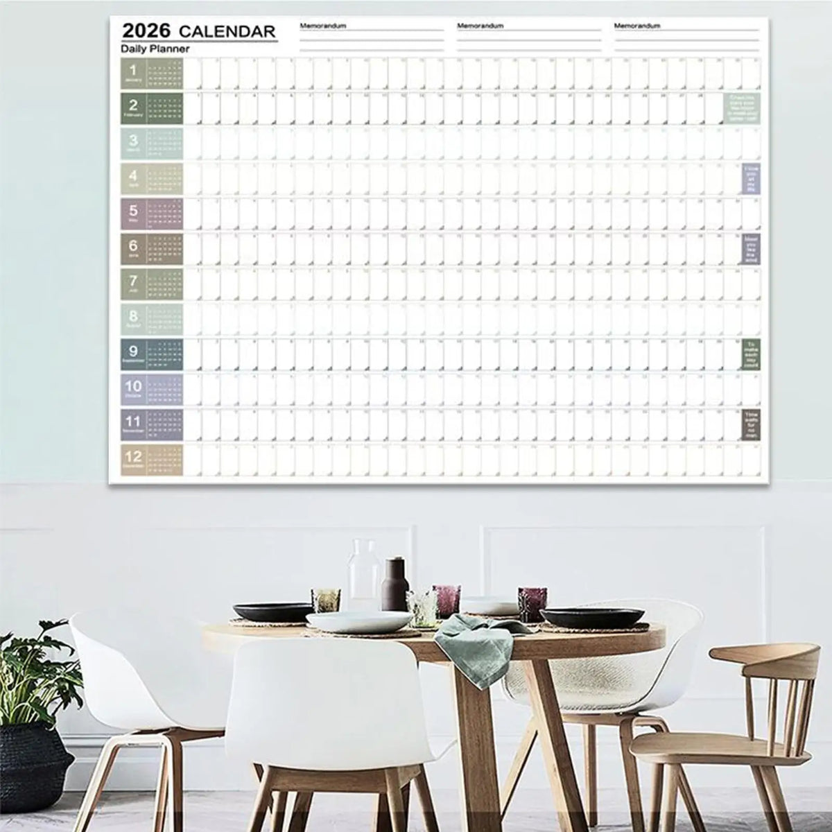 2026 Wall Calendar – 12 Month Folded Poster Planner