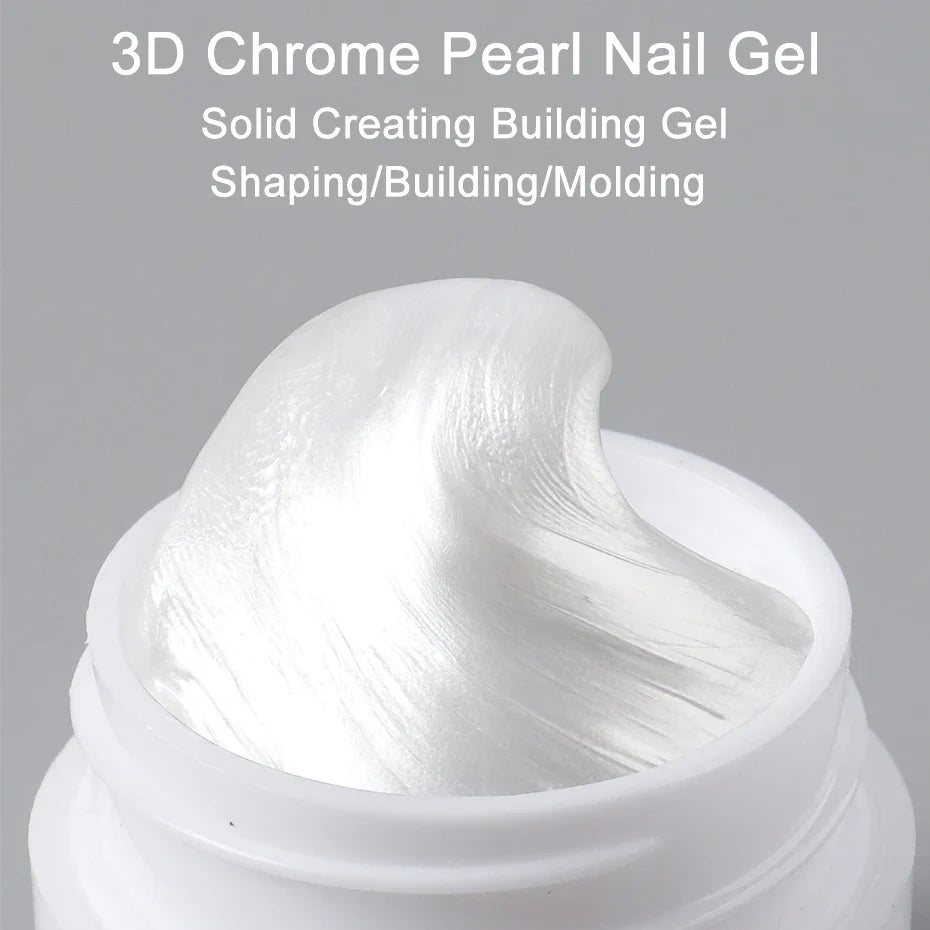 Pearl White 3D Nail Builder Gel – Flower Molding 15ml