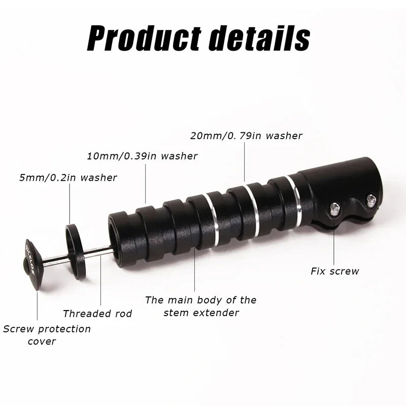 BUCKLOS Bike Stem Height Extender 115/180/210mm Handlebar Riser