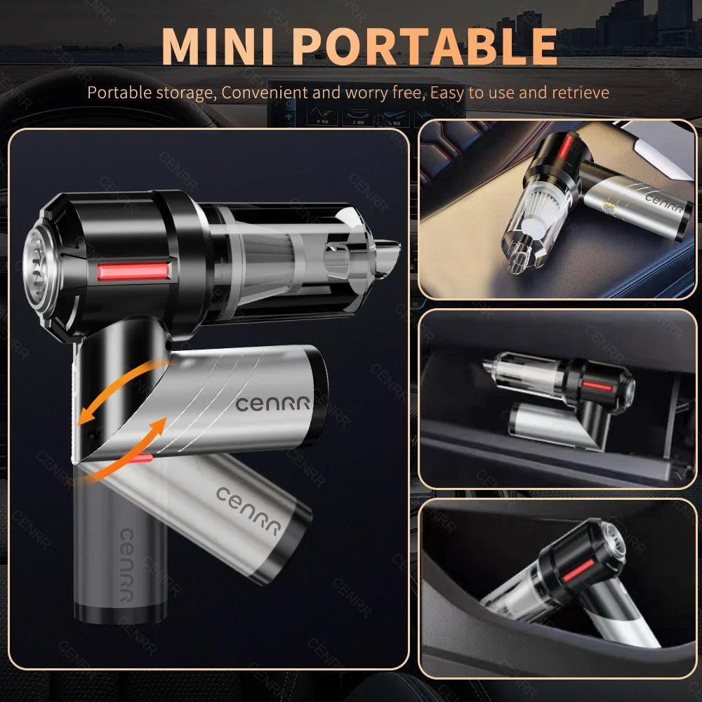 CENRR Cordless Handheld Car Vacuum – HEPA Wet & Dry 100W
