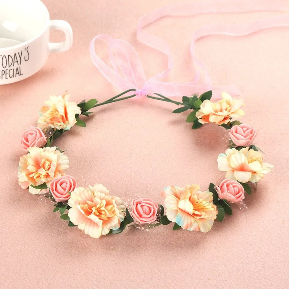 Handmade Flower Crown Wreath – Boho Floral Hair Accessory
