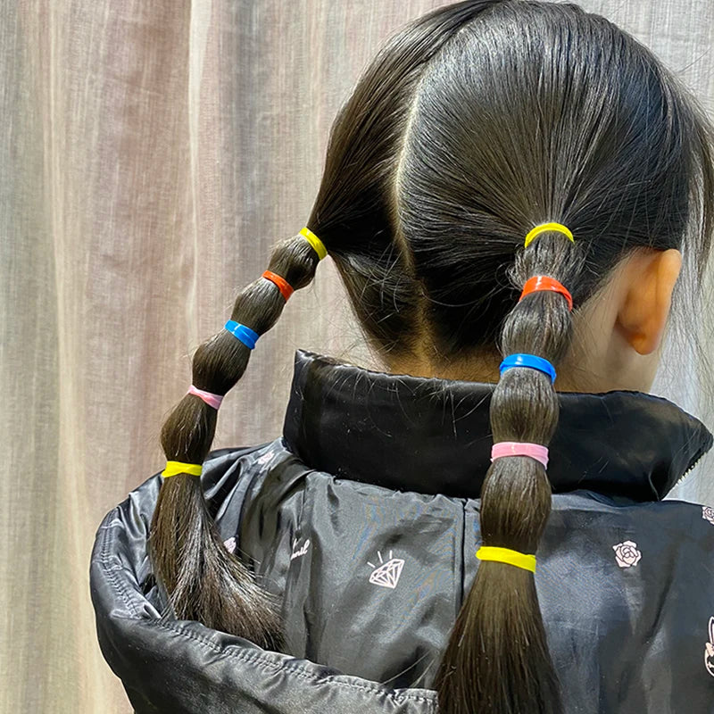 500pc Colorful Elastic Hair Bands Ponytail Holders for Women