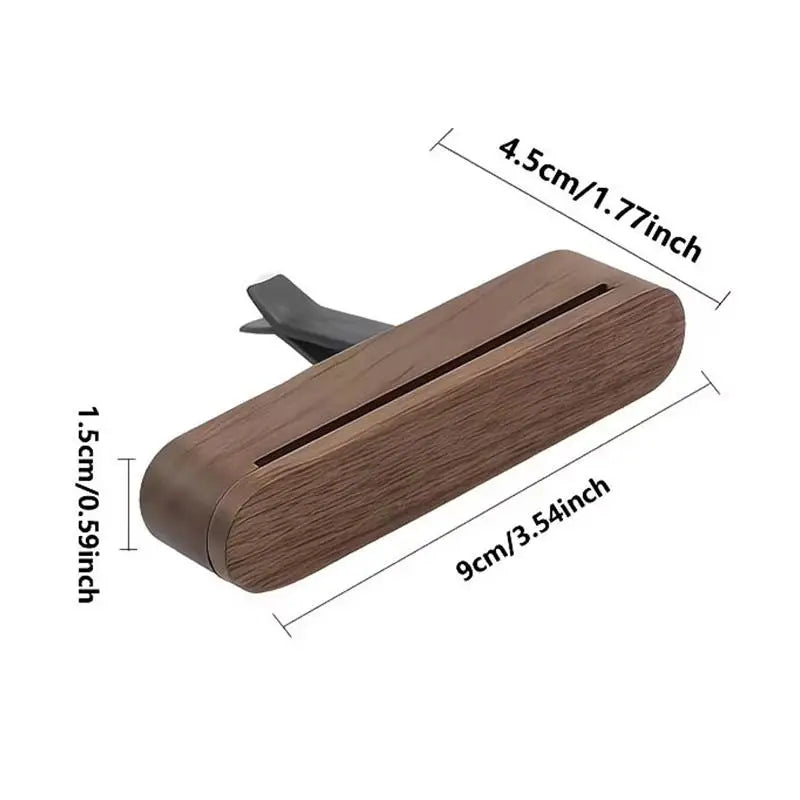 Wood Clip-On Car Air Vent Diffuser – Refillable Scent