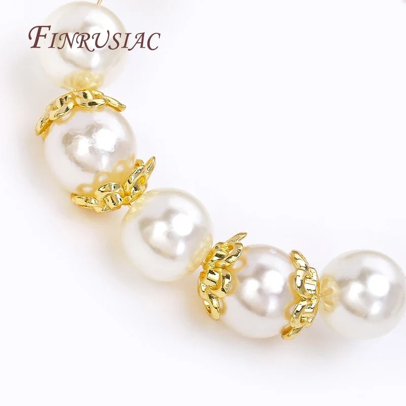 10mm 18K Gold Plated Hollow Flower Bead Caps for DIY Jewelry