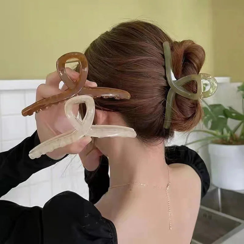 Large Acetate Claw Hair Clip – Korean Style Barrette for Women