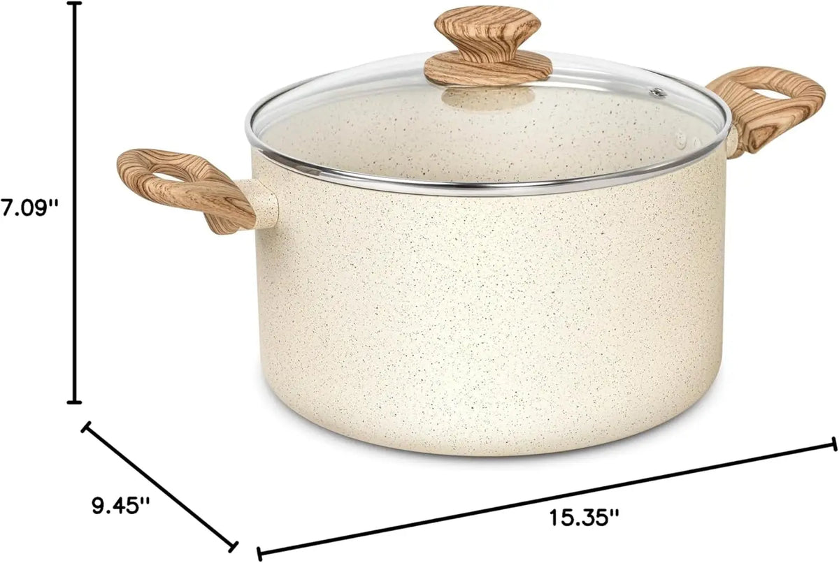 MICHELANGELO 6QT Granite Non-Stick Stockpot with Lid – All Stoves