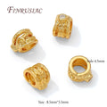 18K Gold Plated Zircon Spacer Beads – Large Hole for Bracelets