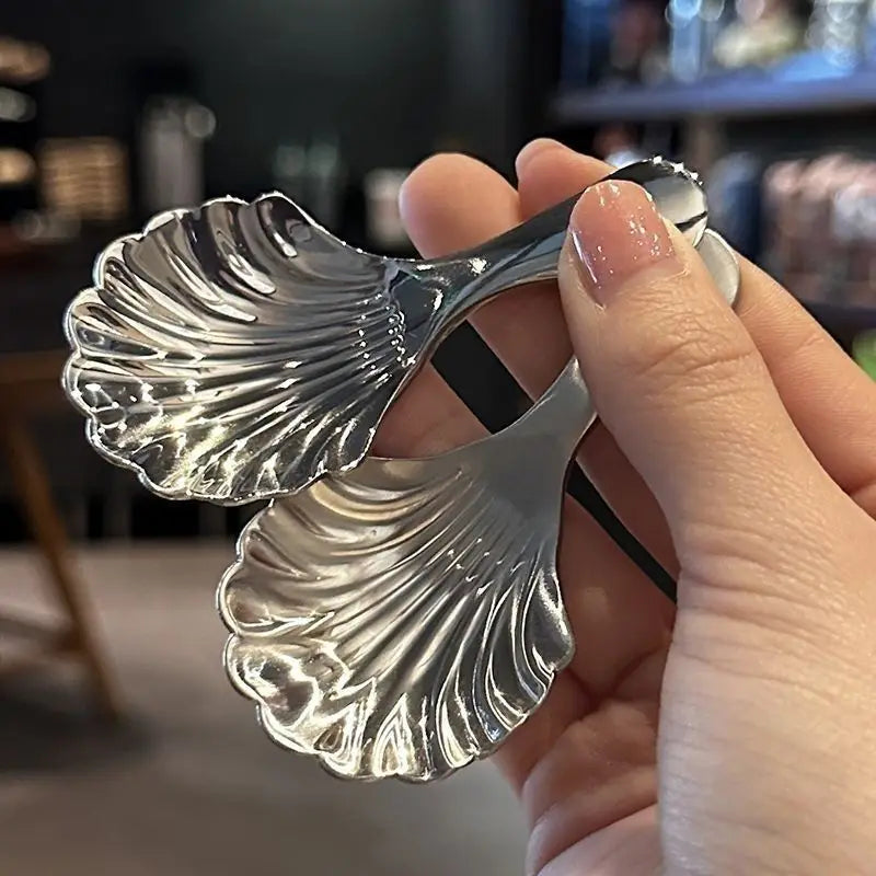 Retro Shell Tea Spoon – Stainless Steel Dessert Spoon