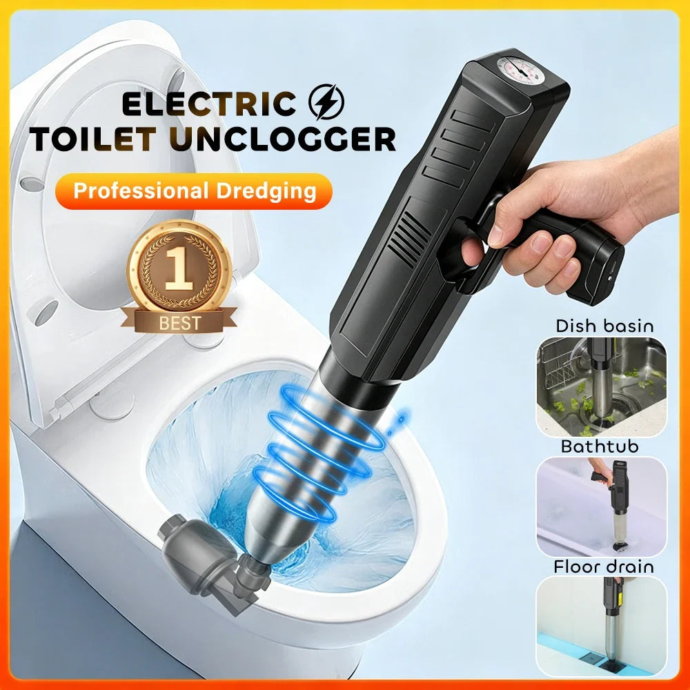 Electric High-Pressure Air Drain Blaster & Pipe Dredger Tool