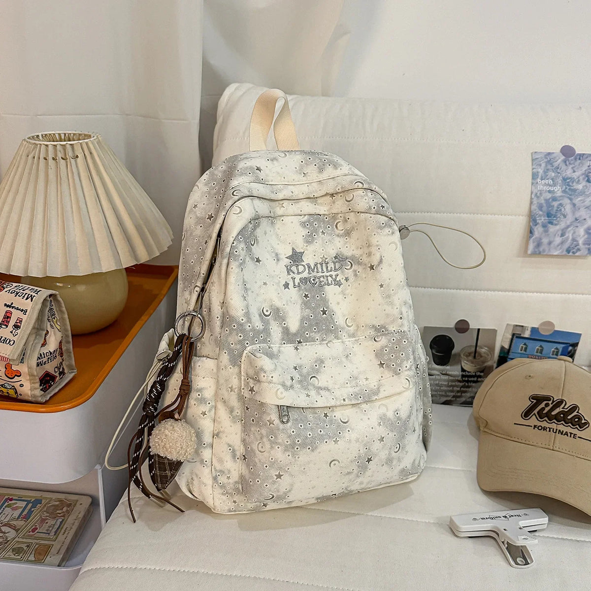 Nixie Tie-Dye Star Backpack – School & College Nylon Bag