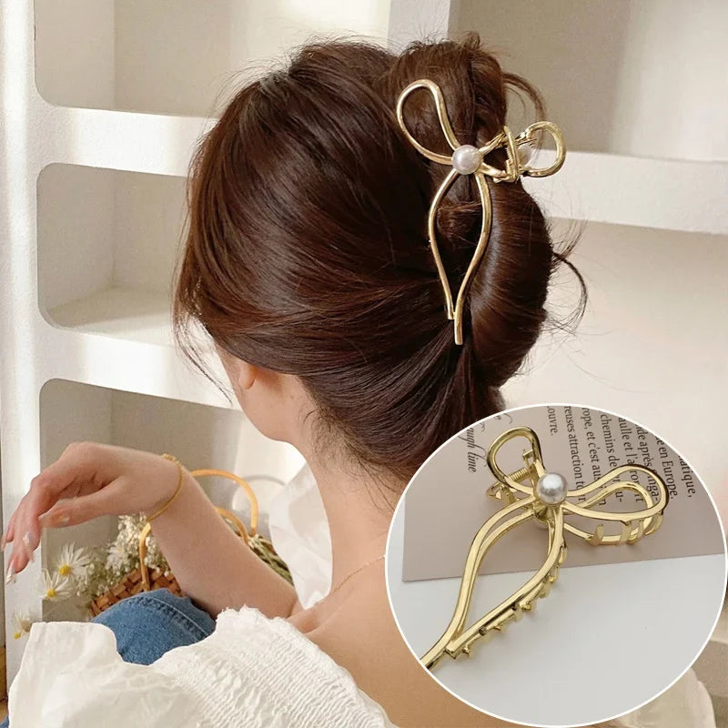 Metal Geometric Hair Claw Clips – Korean Style Barrettes Women