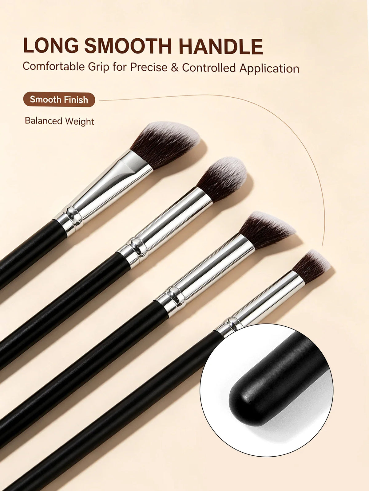 5-Piece Makeup Brush Set – Eyeshadow, Contour & Highlighter