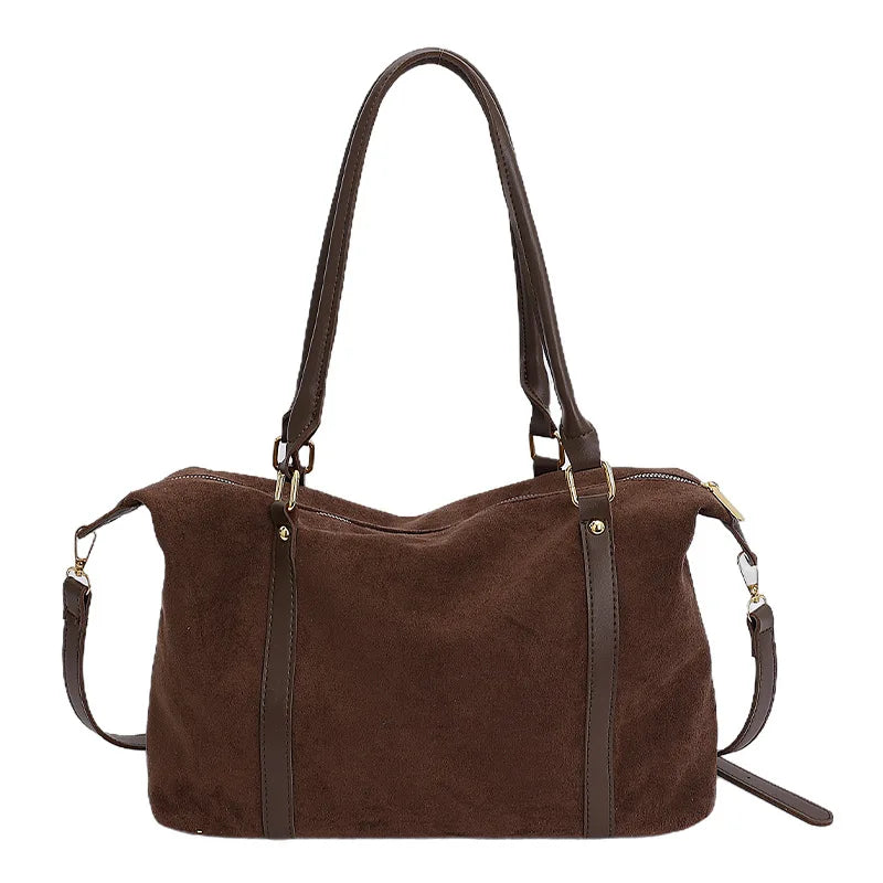 Nixie Retro Suede Women's Crossbody Shoulder Tote Bag