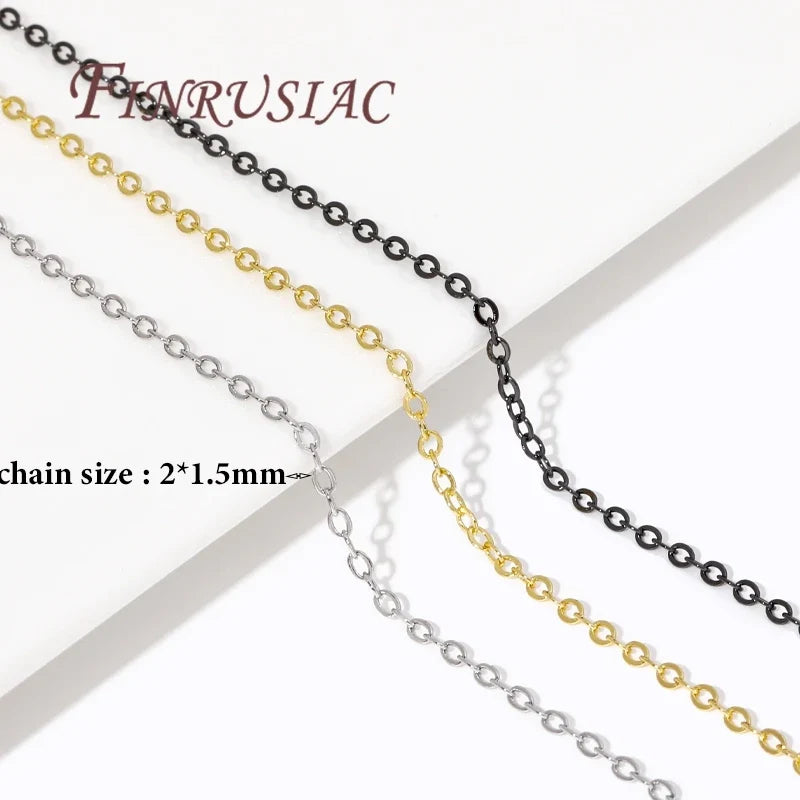 18K Gold Plated Flat O Chain 1.5mm – DIY Jewelry Making