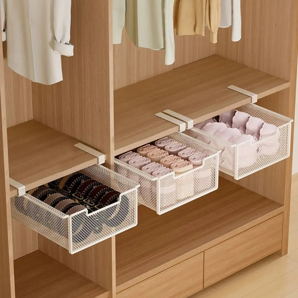 Under-Shelf Hanging Storage Basket | Pull-Out Cabinet Organizer
