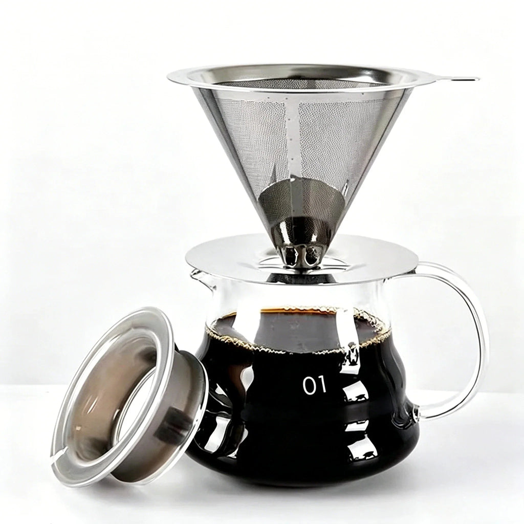 Reusable Double Layer Stainless Steel Coffee Filter & Tea Strainer
