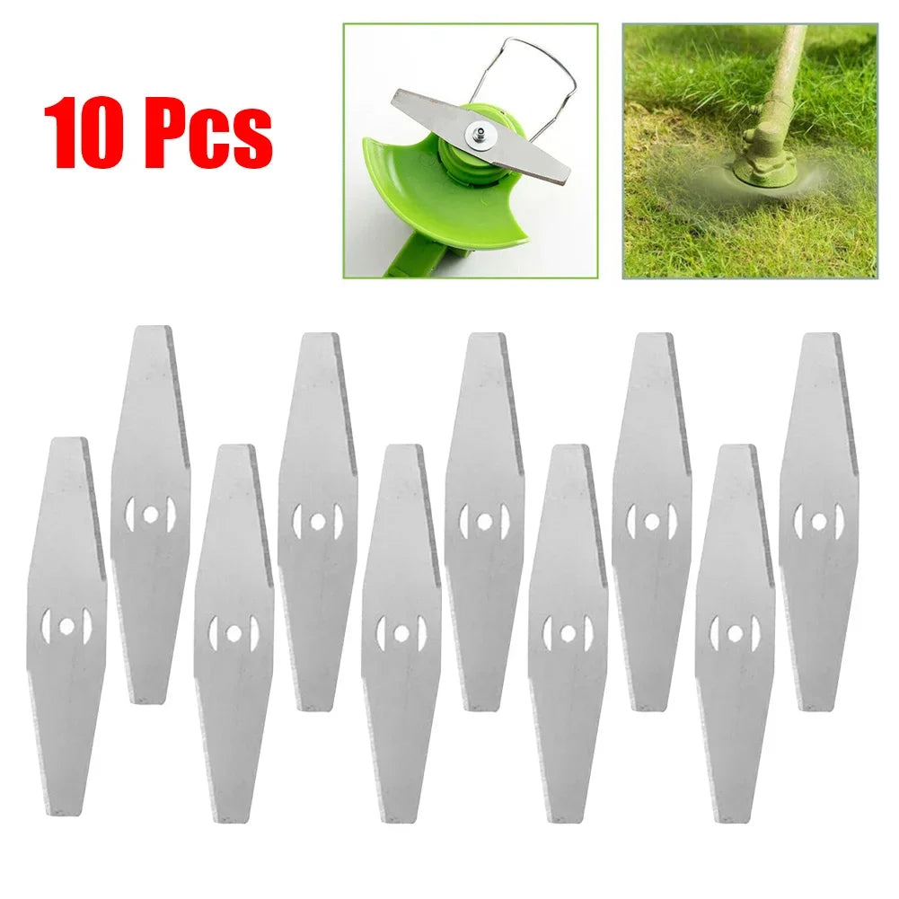 10-Pack Metal Grass Trimmer Blades | Brushcutter Lawn Mower Parts