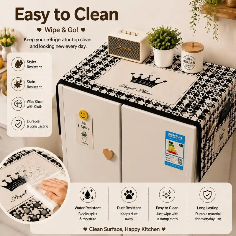 Capybara Fridge Dust Cover – Waterproof & Oil-Proof Protector