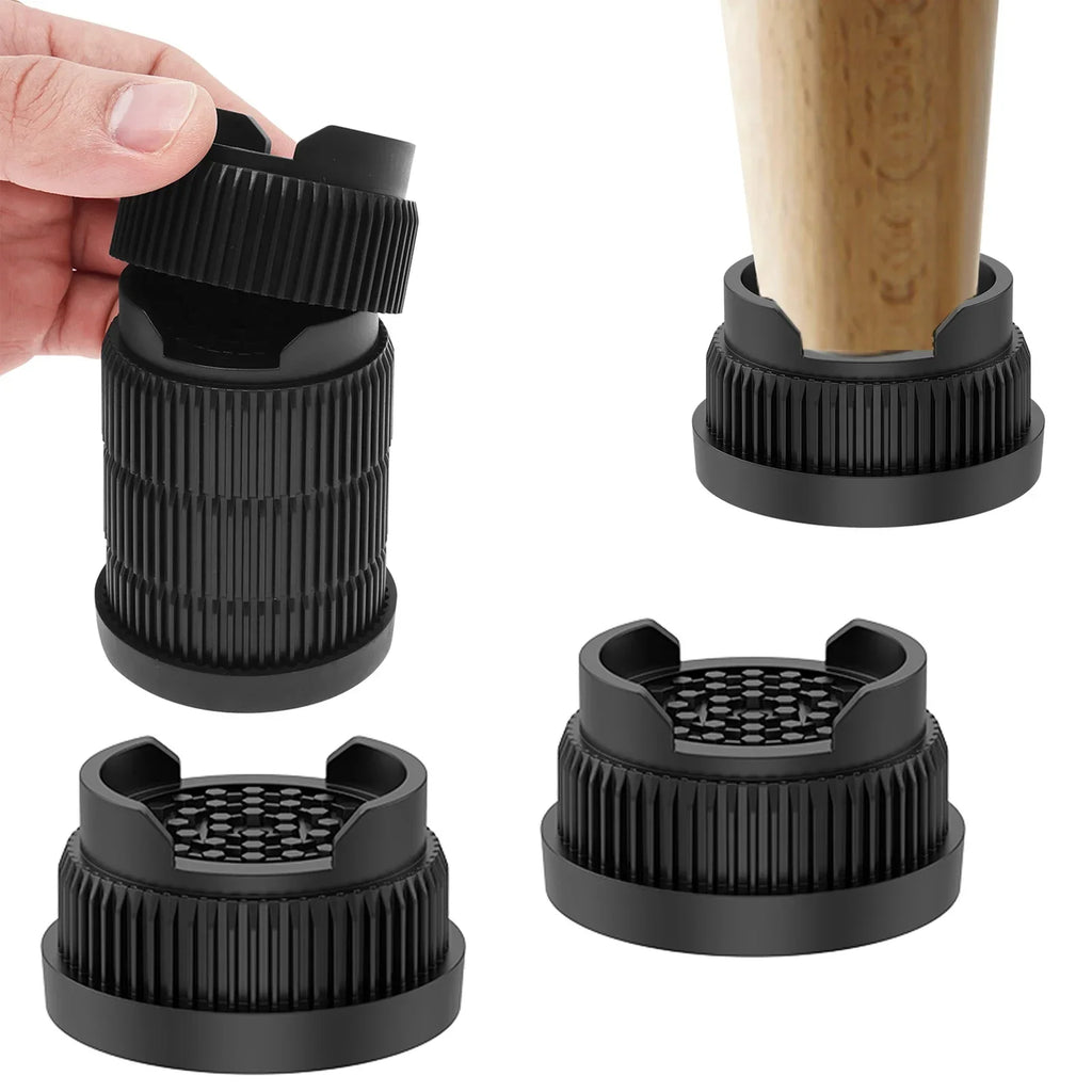 Furniture Risers 12/16 Pcs – Heavy Duty Non-Slip TPE Leg Pads