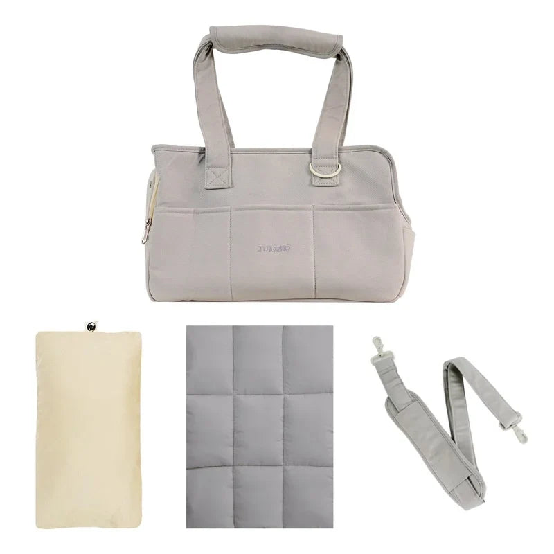 Travel Pet Carrier Bag – Breathable Cotton Shoulder Bag for Pets
