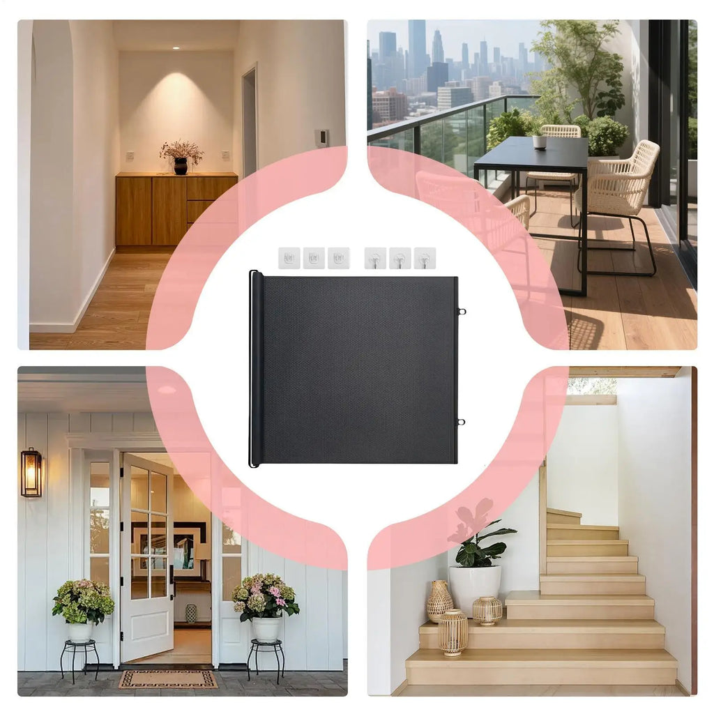 Retractable Dog Gate No Drill – Stairs, Doorways & Terraces