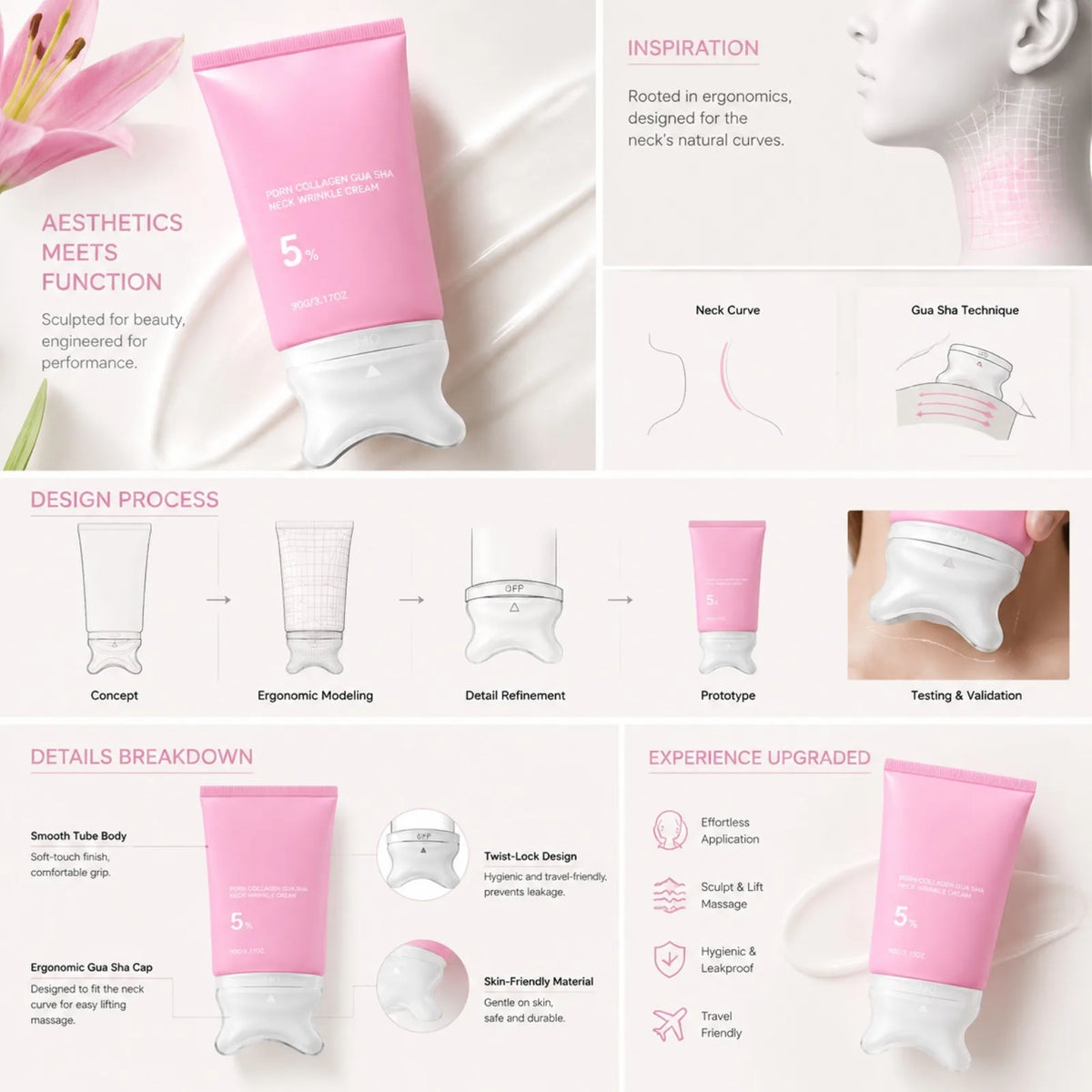 PDRN Collagen Gua Sha Neck Cream – Firming & Hydrating 90g