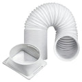 Portable AC Exhaust Hose | Adjustable Length & Square Connector