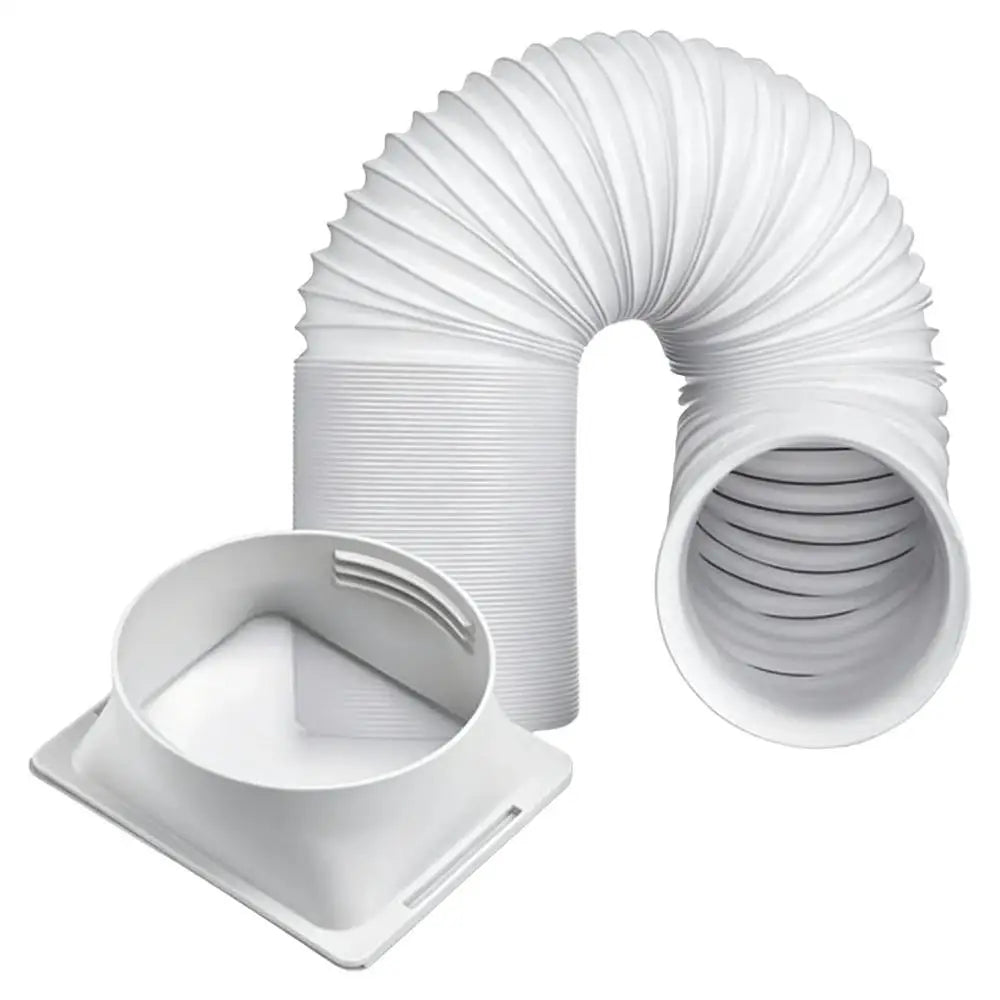 Portable AC Exhaust Hose | Adjustable Length & Square Connector