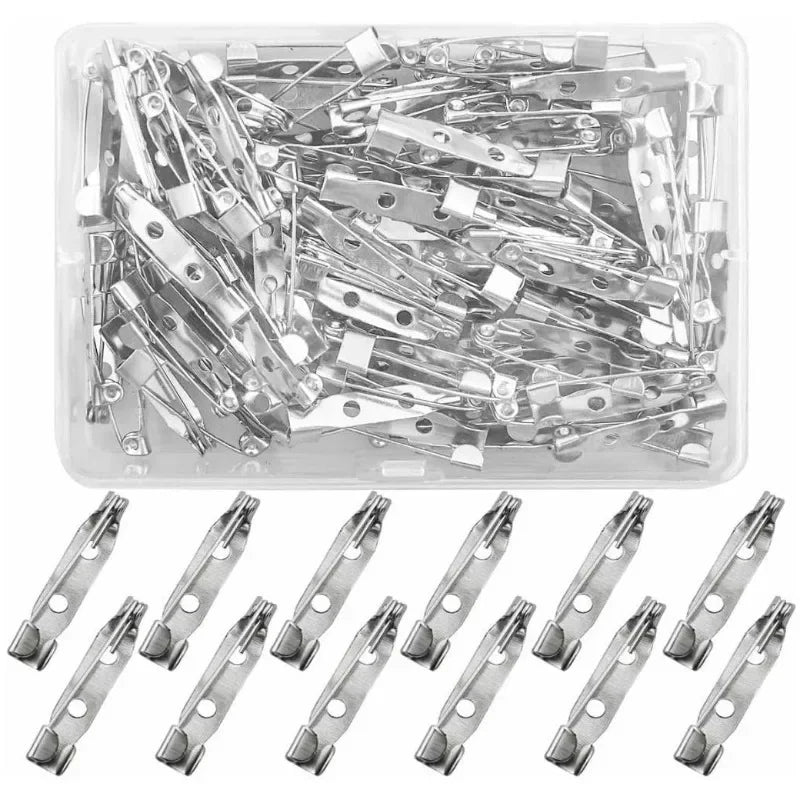 100pcs Stainless Steel Safety Pin Brooches – Jewelry Making Set