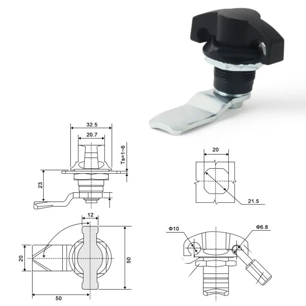 Stainless Steel Keyless Cam Lock for Cabinets & Distribution Boxes