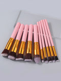 19-Piece Professional Makeup Brush Set with Sponge Puffs