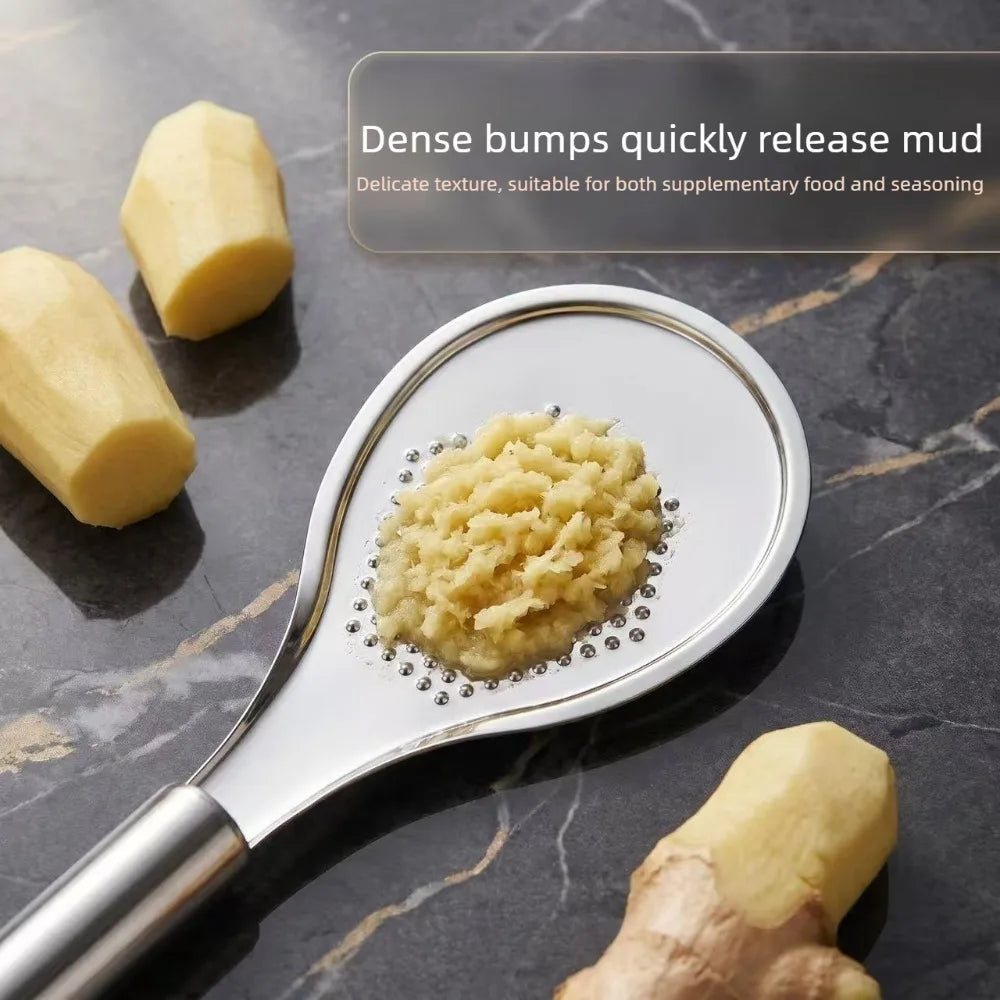 Stainless Steel Garlic Grater Masher Spoon | Kitchen Tool