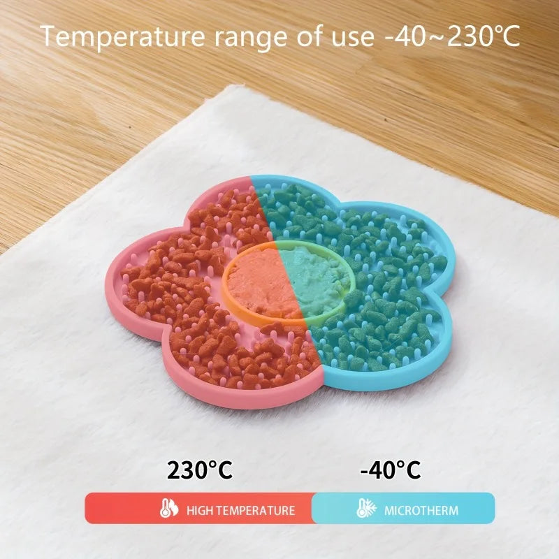 Flower Lick Mat for Dogs & Cats – Silicone Slow Feeder Pad
