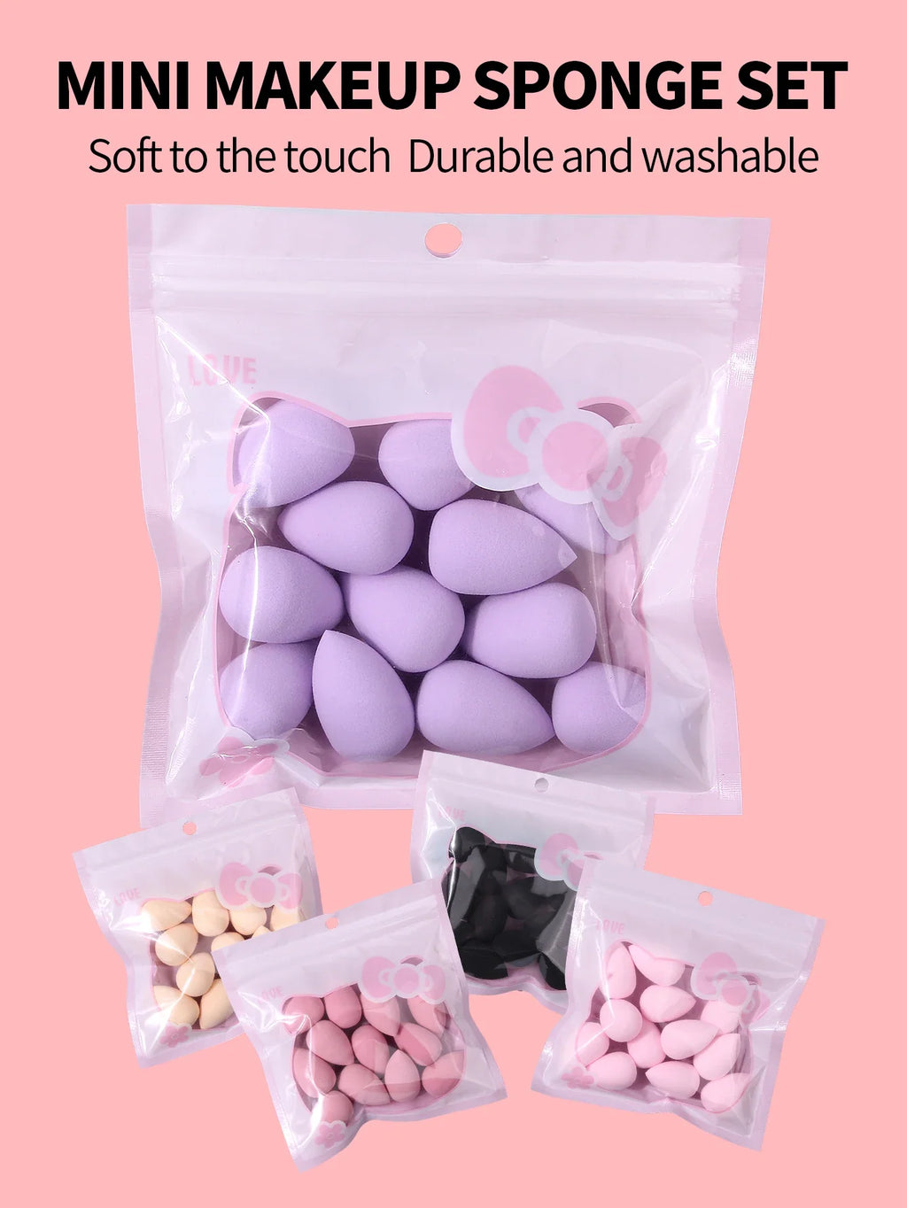 12Pcs Mini Makeup Sponges – Water-Expanding & Washable