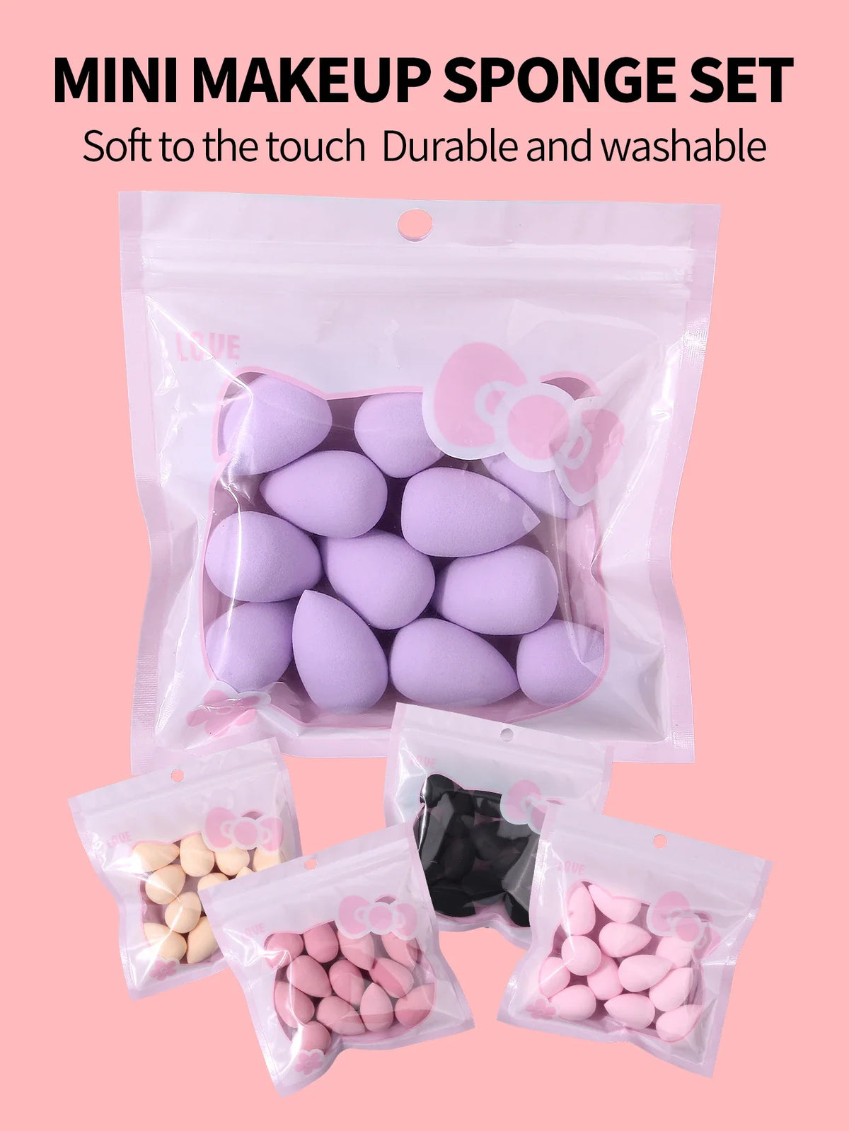 12Pcs Mini Makeup Sponges – Water-Expanding & Washable