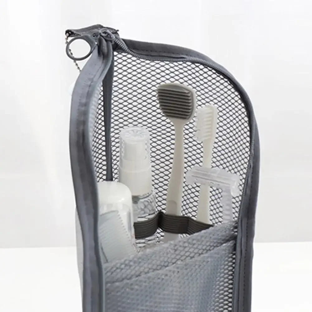Standing Mesh Toiletry Bag – Travel Cosmetic Organizer