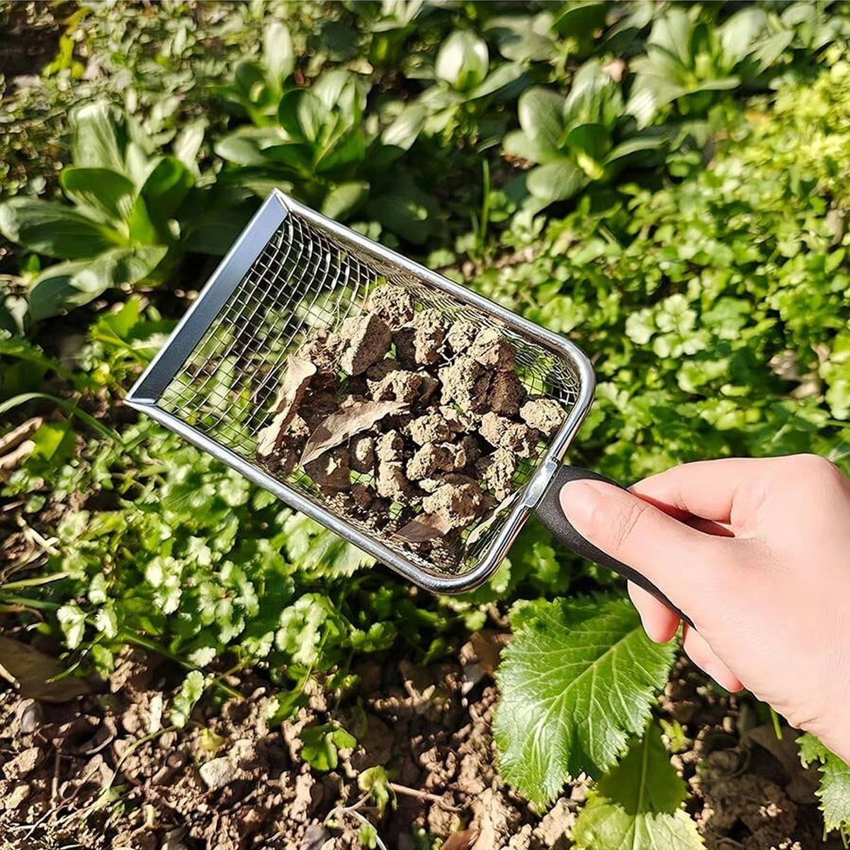 Stainless Steel Sifting Shovel – Garden, Beach & Cat Litter