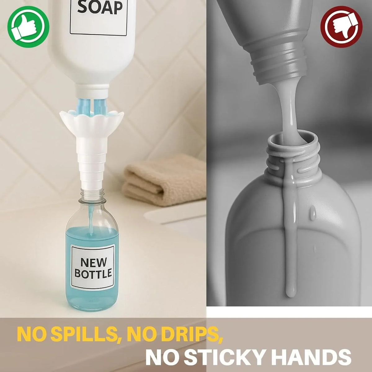 Universal Bottle Emptying Kit – No-Waste Liquid Transfer Adapter