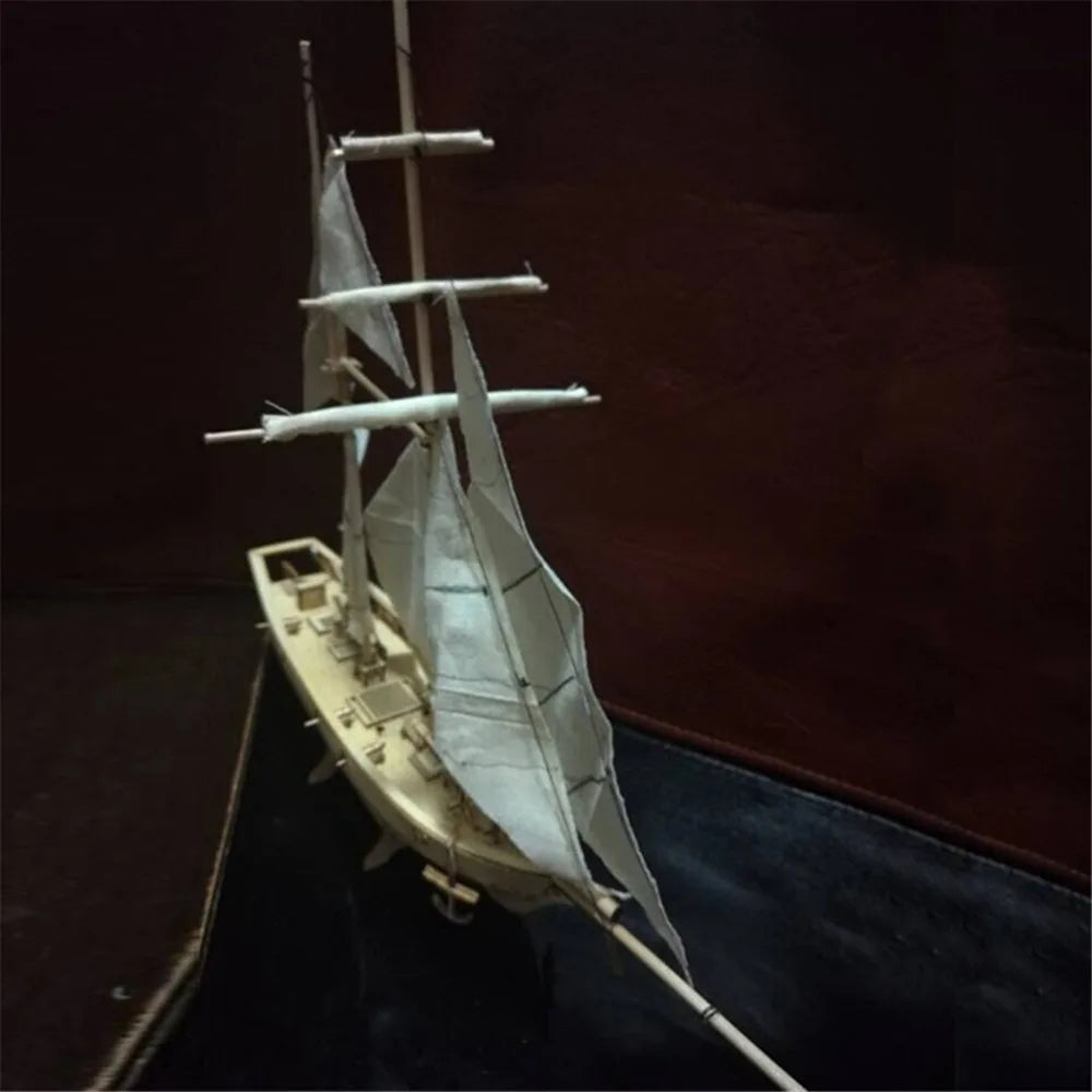 DIY Wooden Sailboat Model Kit – Handcrafted Puzzle Decoration