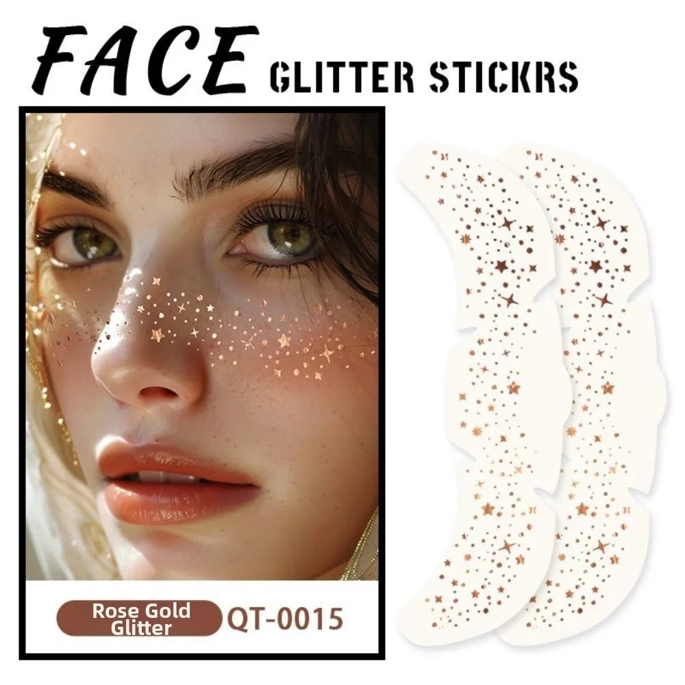 Metallic Fake Freckles Temporary Face Stickers – 6 Pack