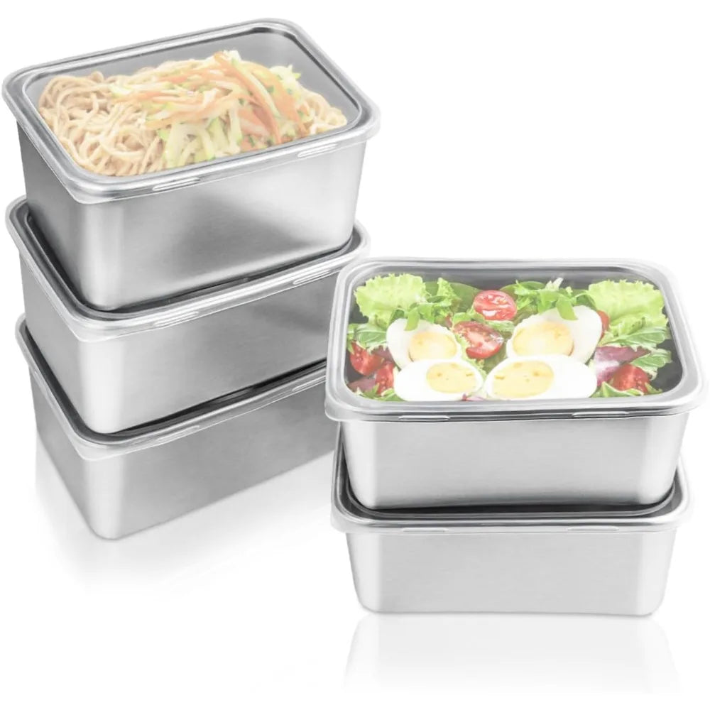 Stainless Steel Food Containers with Lids – Reusable Snack Box