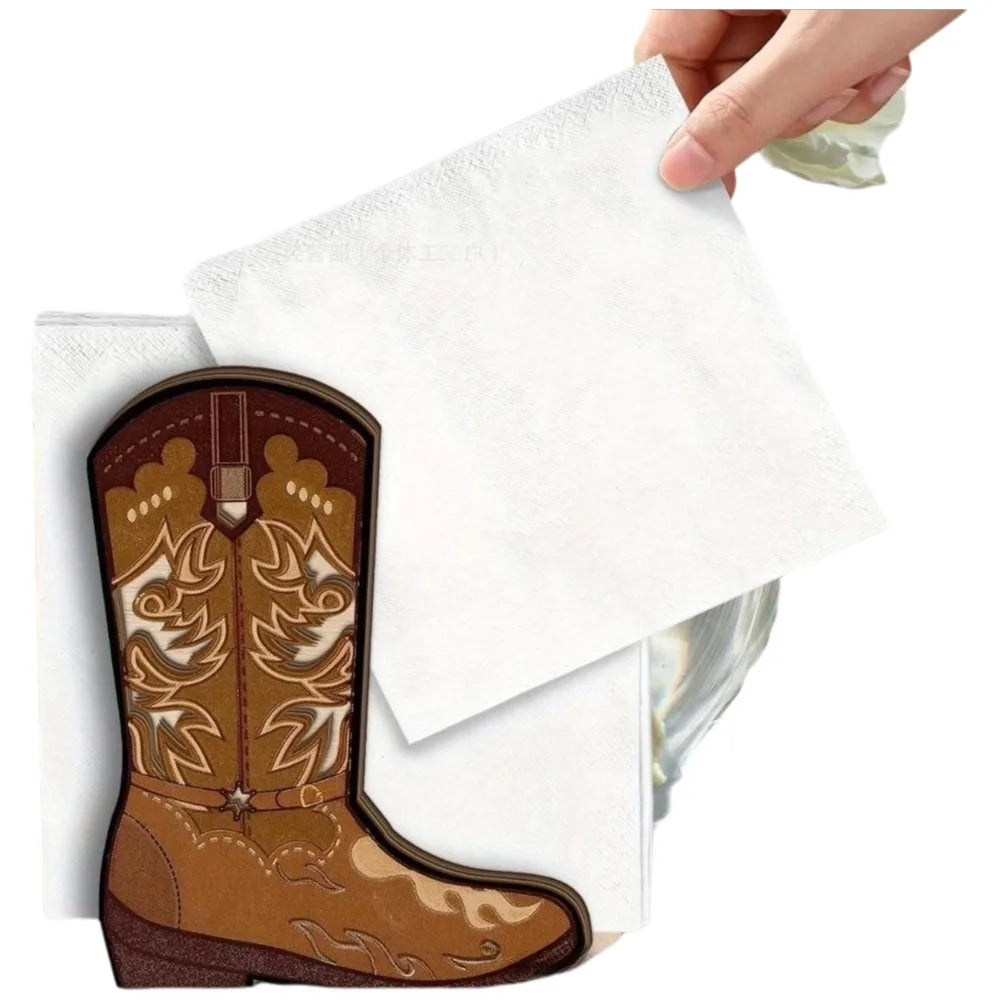 Wooden Paper Towel Holder Decorative Desktop Tissue Rack