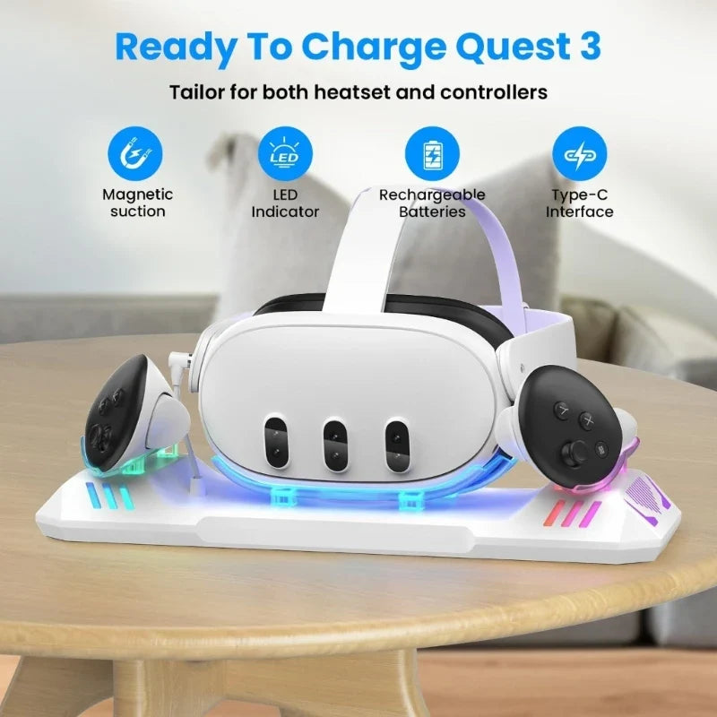 VR Controller Charging Station for 3/3S Headsets | Fast Charge